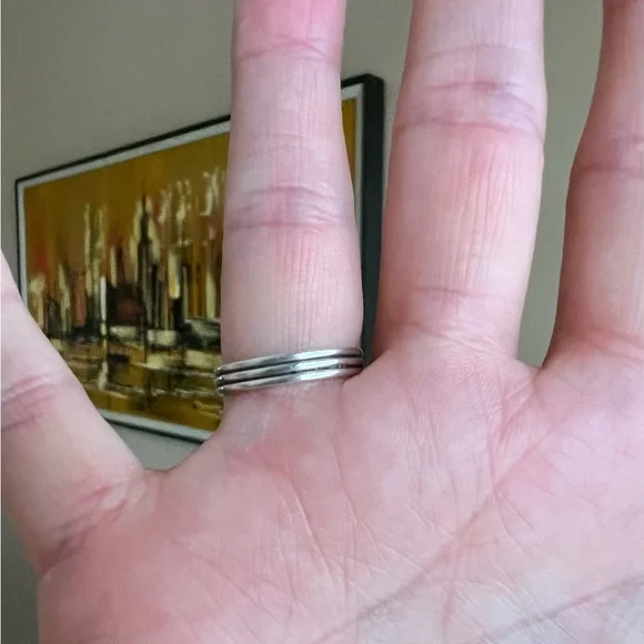 Purple Mojave Turquoise and Silver Ring, 6.25 - Picture 4 of 10